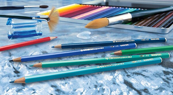 Stabilo Aquacolor Arty 12'li Sulandırılabilir Kuru Boya Kalem Seti