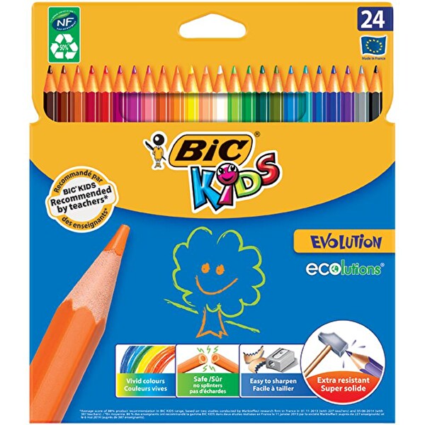 Bic Evolution 24'lü Kuru Boya Kalemi