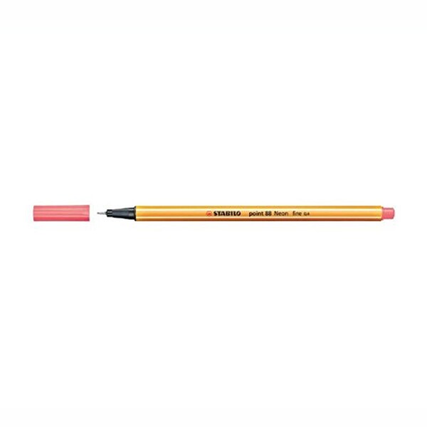 Stabilo Point 88/040 0,4 MM İnce Floresan Kırmızı Keçe Uçlu Kalem