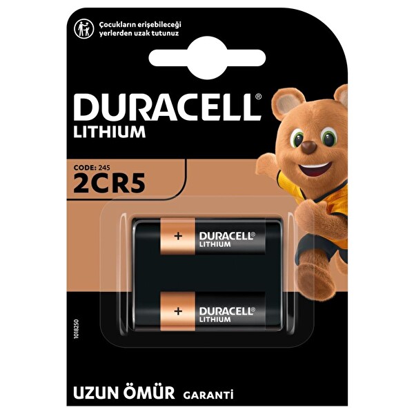 Duracell 6V, 1’li Paket (2CR5 / 245) Özel Yüksek Güçlü Lityum 245 Fotoğraf Pili