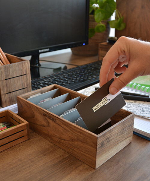 WOODSAKA Gobi Büyük Kartvizit Organizer