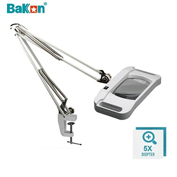 Bakon BK500D-5X LED Akrobat Dikdörtgen Büyüteç Mercek