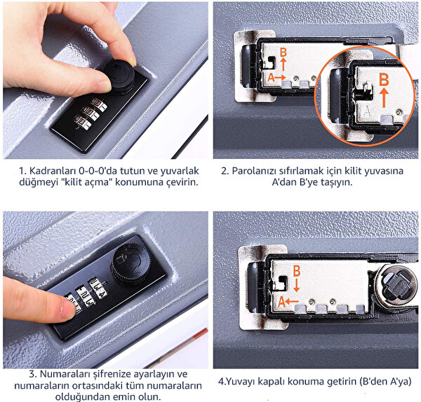 Mühlen Secret Safe 240 Büyük Boy Kitap Şekli Şifreli Para Ve Değerli Eşya Kasası