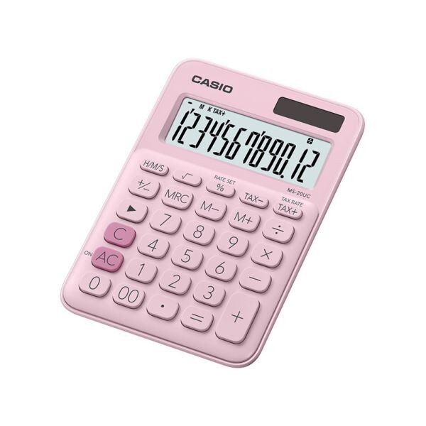 Casio
										 MS-20UC-PK 12 Hane Masaüstü Açık Pembe Hesap Makinesi