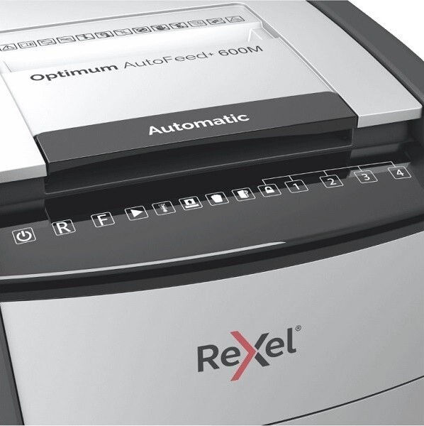 Rexel Optimum AutoFeed+ 600M Otomatik Mikro Kesim Evrak İmha Makinesi