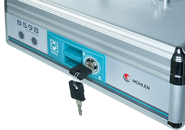 Mühlen B598 Büyük Boy Kilitli ve Taşıma Saplı Alüminyum Para Çekmecesi