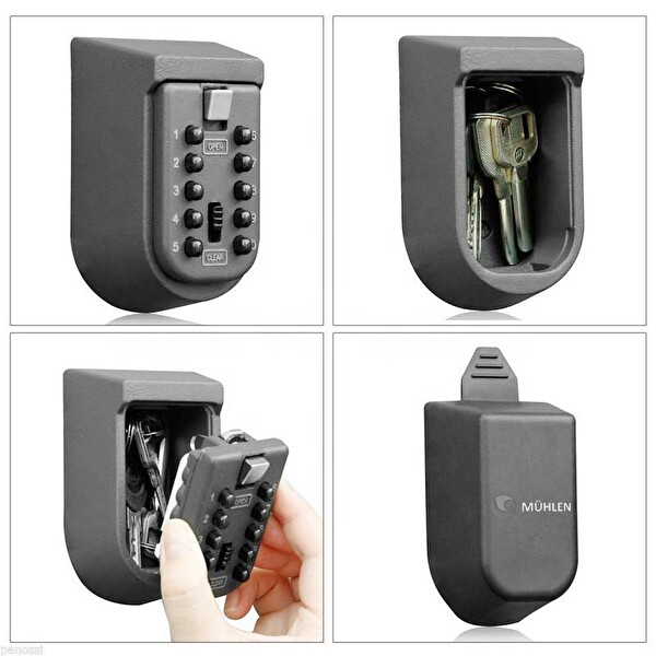 Mühlen Safe Key 9 | 10 Numerik Butonlu Şifreli Çelik Anahtar Kasası