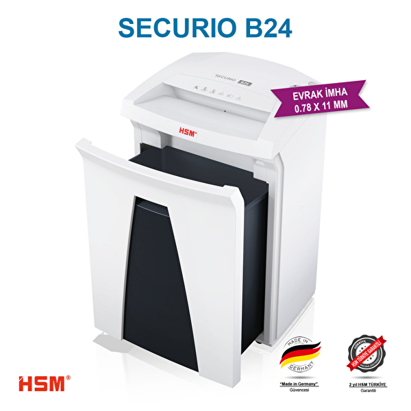 HSM Securio B24 35 L Parçacık Kesim Evrak İmha Makinesi