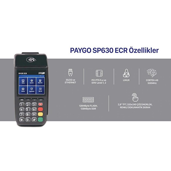 Paygo SP630 ECR Yeni Nesil Mobil Pos Yazar Kasa