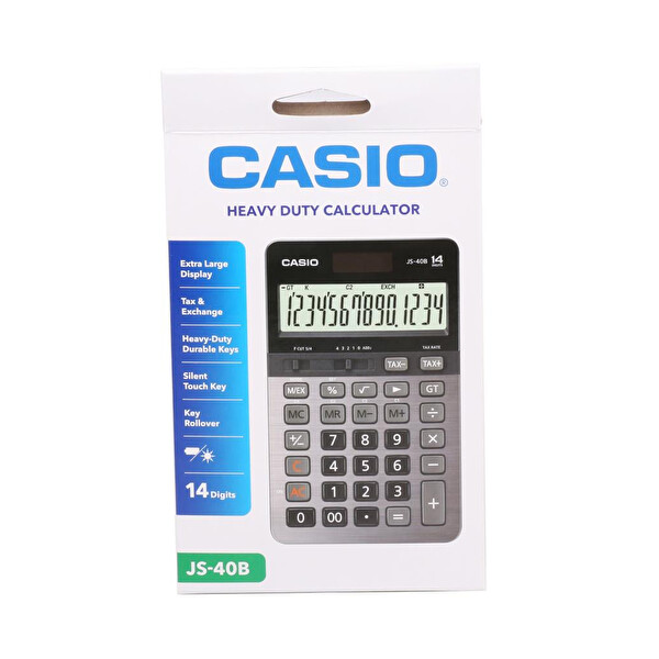 Casio JS-40B Profesyonel 14 Hane Masaüstü Hesap Makinesi