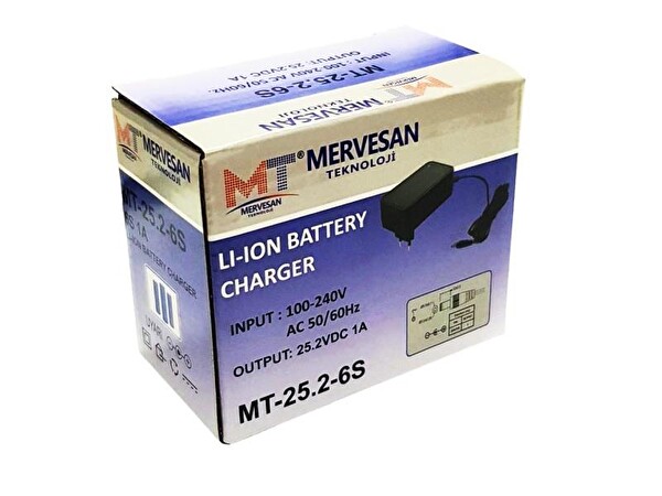 Mervesan 25.2V 6S 1 Amper Li-ion Batarya Şarj Cihazı