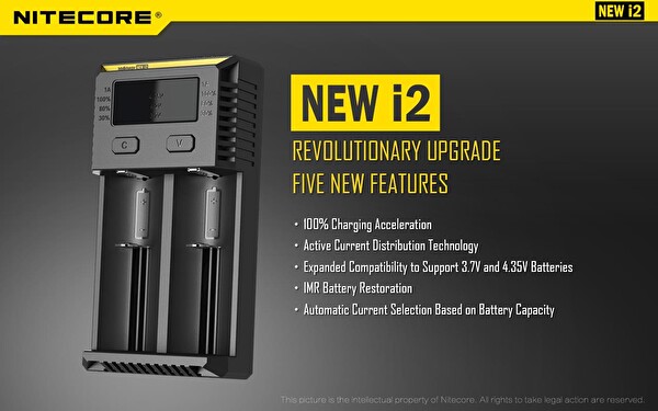 Nitecore New I2 Li-ion IMR Lifepo4 Pil Şarj Aleti
