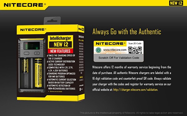 Nitecore New I2 Li-ion IMR Lifepo4 Pil Şarj Aleti