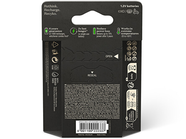 GP Batteries ReCyko Pro 1.2 V Ni-MH Şarj Edilebilir 6'lı AA Kalem Pil