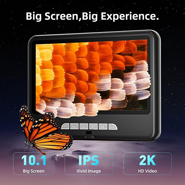 Tomlov DM402 Pro 2K Dijital Mikroskop 1200X 10.1