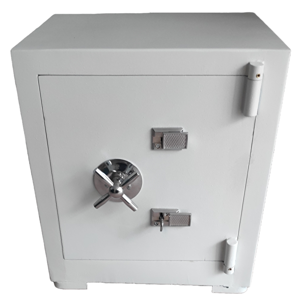 Sur Çelik Para Kasaları 55 CM Anahtarlı Yangına Dayanıklı 4 Kol Sur Çelik Para Kasası 52IZMIRBEYAZ4K