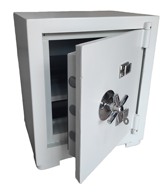 Sur Çelik Para Kasaları 55 CM Anahtarlı Yangına Dayanıklı 4 Kol Sur Çelik Para Kasası 52IZMIRBEYAZ4K