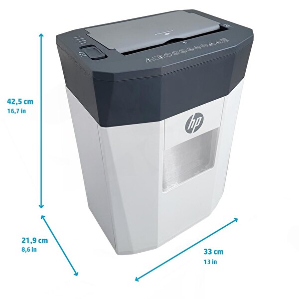 HP OneShred Auto 80CC Otomatik Beslemeli Çapraz Kesim 4.3x12 MM 15 L Evrak İmha Makinesi