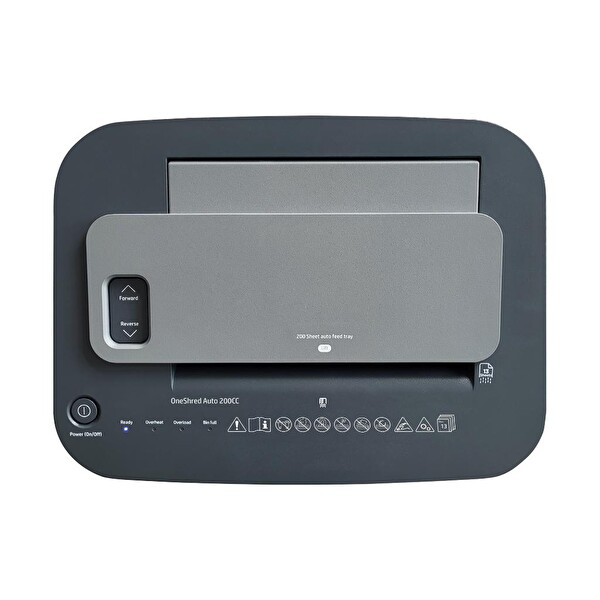 HP OneShred Auto 200CC Otomatik Beslemeli 200 sayfa Evrak İmha Makinesi - P4 Çapraz Kesim 4.3x12 mm 28 lt