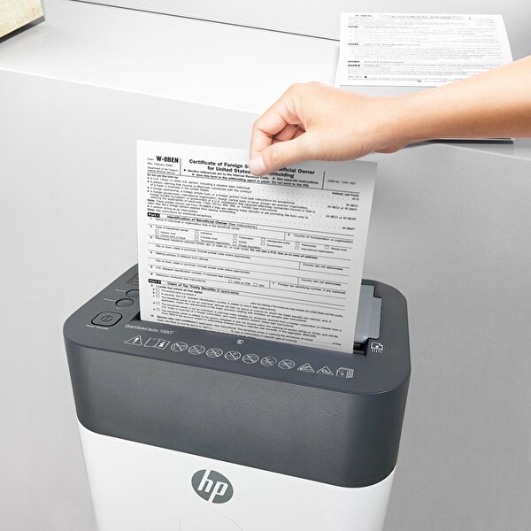 HP OneShred Auto 100CC Otomatik Beslemeli Evrak İmha Makinesi - P4 Çapraz Kesim 4.3x12 mm 17 lt