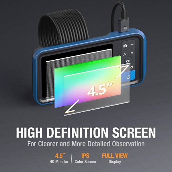 Teslong Çift Lensli Yılan Boroskop Muayene Kamerası 4.5