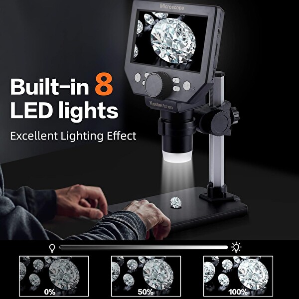 Koolertron 8MP 1-1000X Büyütme 4.3