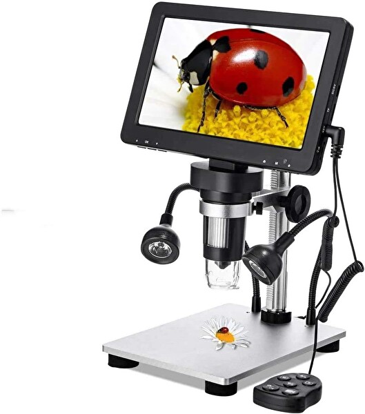 7" LCD Dijital Mikroskop 1200X Büyütme 1080P
