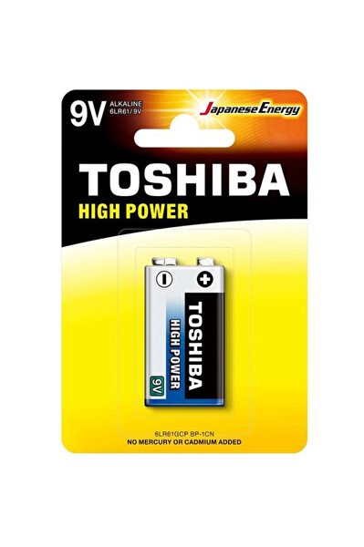 Toshiba 6LR61 9 Volt Alkalin Pil - High Power Pil