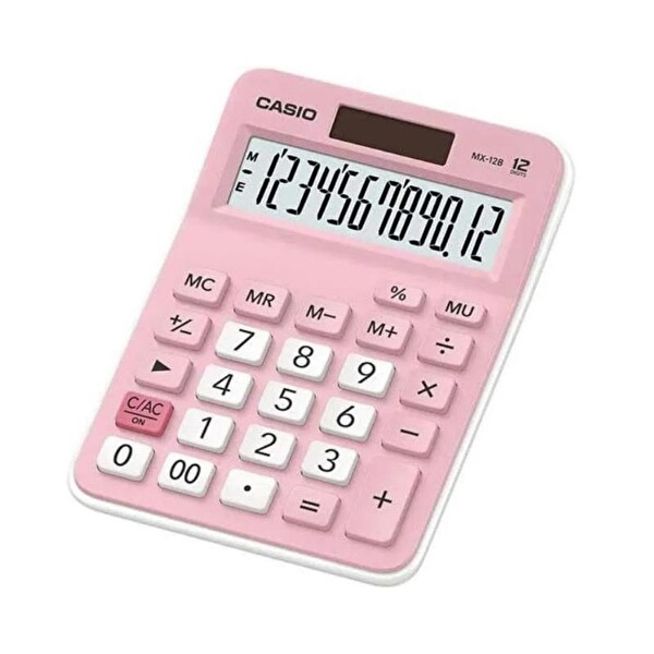 Casio MX-12B-PK Pembe 12 Hane Masaüstü Hesap Makinesi