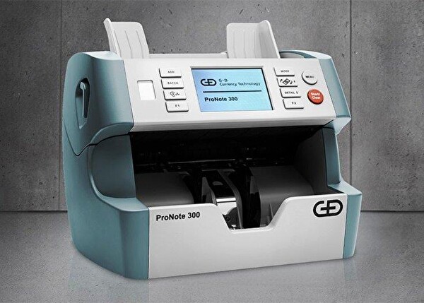 Giesecke+Devrient ProNote 330 Tek Katlı Çift Cıslı Banknot Sayma Makinesi 22 Ülke Parası Alman Malı