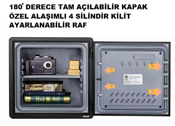 Insafe ISSWFC1418 Yangın Sertifikalı ve Suya Dayanıklı Orta Boy Para Kasası - Mücevher Kasası