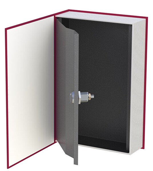 Insafe ISC802B Büyük Boy Kitap Şeklinde Gizli Kasa - Para Saklama Kasası - Siyah