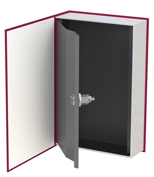 Insafe ISC802B Büyük Boy Kitap Şeklinde Gizli Kasa - Para Saklama Kasası - Mavi
