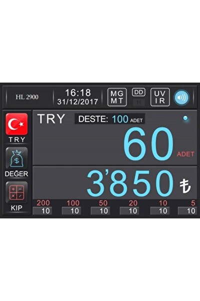 Baove GB9300B Karışık Para Sayma Makinesi - Sahte Yakalama - TL - Euro - USB - Müşteri Ekranı