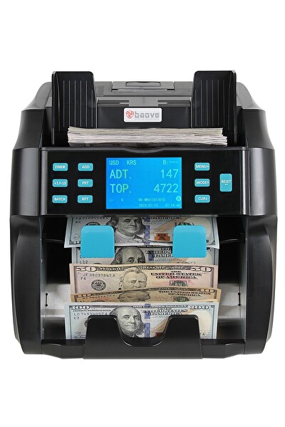 Baove GB9000 Pro Mix Çift Katlı Karışık Para Sayma Makinesi ve Sahte Yakalama - Yazıcı