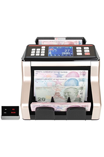 Baove GB8200G Karışık Para Sayma Makinesi - Sahte Para Yakalama - Türkçe Konuşma Müşteri Ekranı