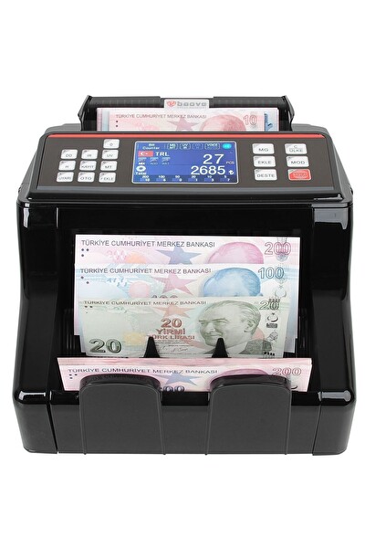 Baove GB8200G Karışık Para Sayma Makinesi - Sahte Para Yakalama - Türkçe Konuşma Müşteri Ekranı
