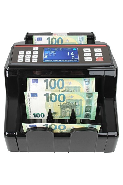 Baove GB8200G Karışık Para Sayma Makinesi - Sahte Para Yakalama - Türkçe Konuşma Müşteri Ekranı