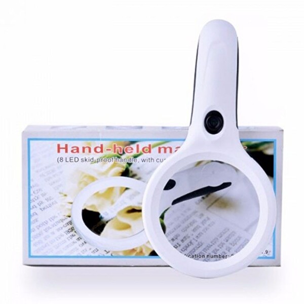 Evimdeyokyok 8 Ledli 2.5X90Mm - 8X22Mm El Büyüteç Takı Okuma Para Kontrol için