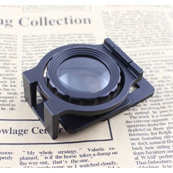 Evimdeyokyok Tekstilciler için Kumaş Kontrolü Büyüteç Katlanan Metal 15X Büyütme