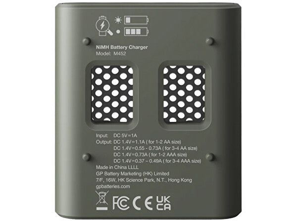 GP M452 USB Hızlı Şarj Cihazı 4 Adet 2600 AA Kalem Pilli Set