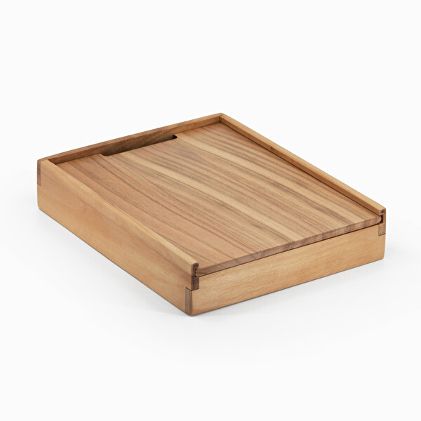 WOODSAKA Sürgülü Kapaklı 6 Bölmeli Takı ve Aksesuar Kutusu - Model 2