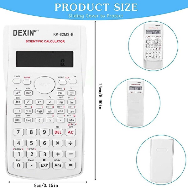 Valkyrie Dexin 240 Fonksiyonlu Çift Satır Bilimsel Hesap Makinesi Beyaz