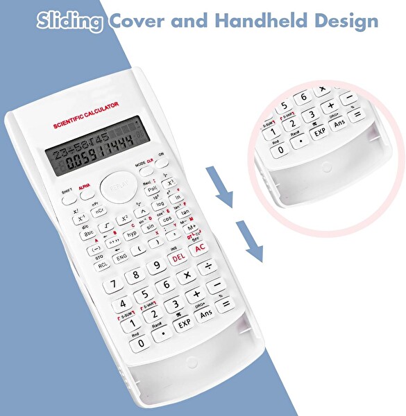 Valkyrie Dexin 240 Fonksiyonlu Çift Satır Bilimsel Hesap Makinesi Beyaz