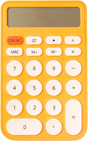 Valkyrie Junno Sevimli Yuvarlak Tuşlu 12 Basamaklı Masaüstü Hesap Makinesi Sarı