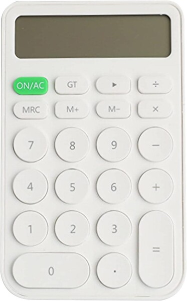 Valkyrie Junno Sevimli Yuvarlak Tuşlu 12 Basamaklı Masaüstü Hesap Makinesi Beyaz
