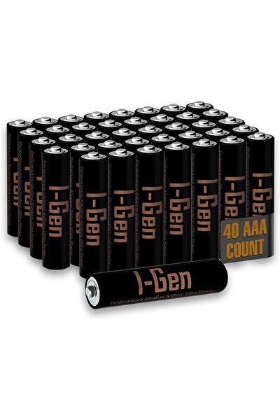 I-Gen Batteries AAA 40'lı Paket Alkalin İnce Kalem Pil