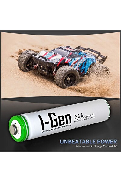 I-Gen Batteries 8 Adet 650 Mah AAA Şarj Edilebilir Pil Yüksek Kapasite 1.2V Nimh Kalem Pil AAA