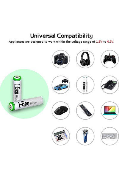 I-Gen Batteries G465 4x USB Pil Şarj Cihazı + 4 Adet 650mAh AAA İnce Kalem Pilli Set 4 Adet 650mAh AAA - Şarj Aleti