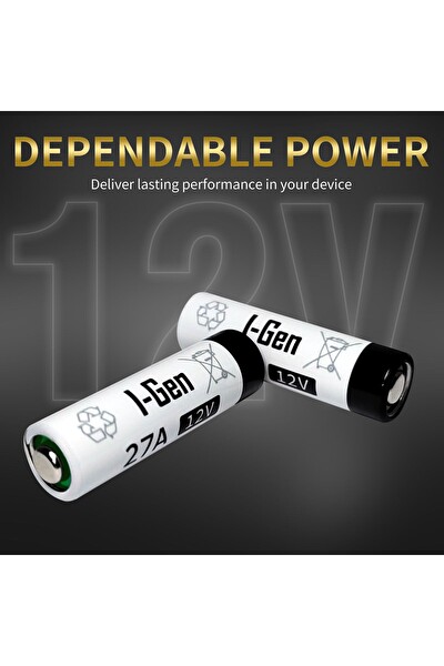 I-Gen Batteries Yüksek Kapasiteli 27A Pil 10'lu Paket 12V MN27 (27A / A27 / L828)